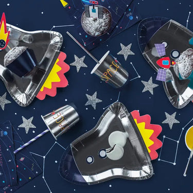 10 Papierstrohhalme Helllila, 19,5cm