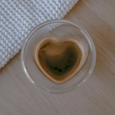 Doppelwandiges Herzglas Herz 100ml - Becher Eulenschnitt