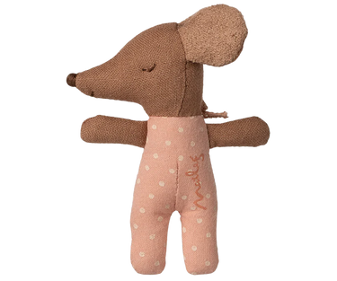 Sleepy Wakey Baby Maus in Streichholzschachtel - Rose