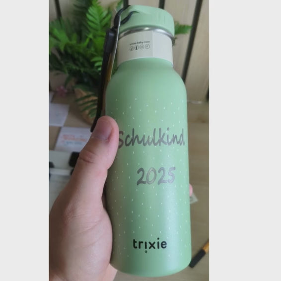 Lasergravur Schrift 3 auf Rückseite