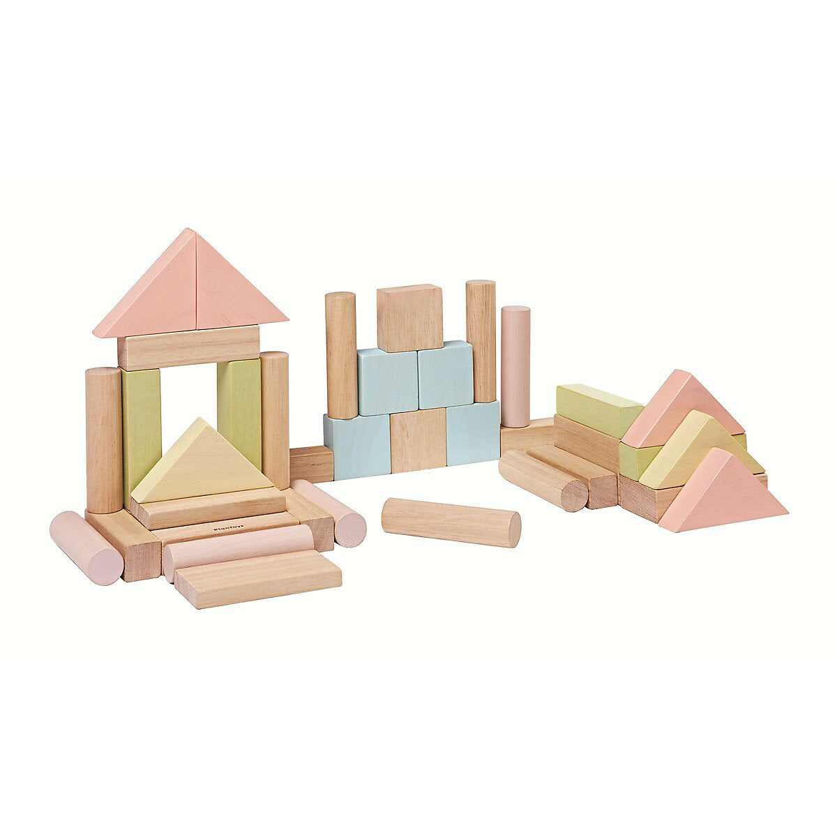 40 building blocks - pastel, pink