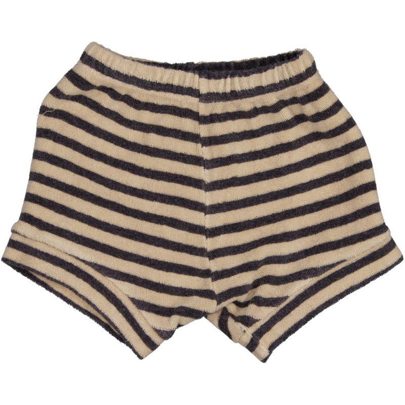 Terry Shorts "Currant-Striped" in Sand
