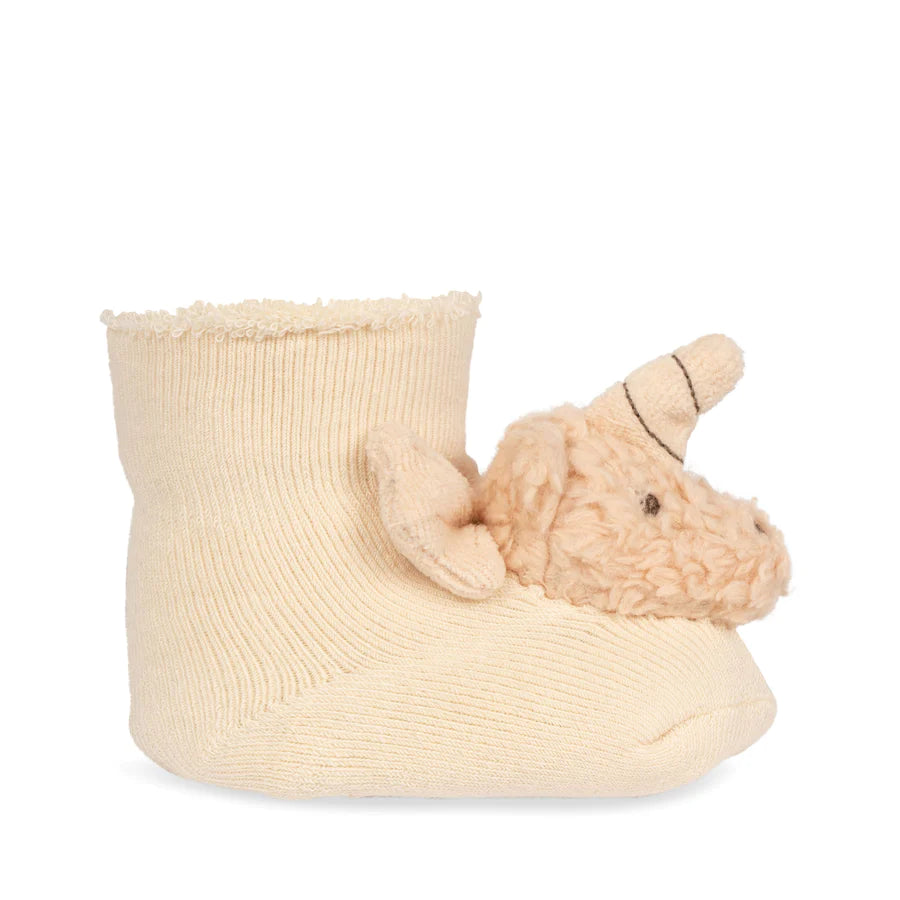 Rassel Einhorn Socken für Babys 2er Set - Geschenk zur Geburt