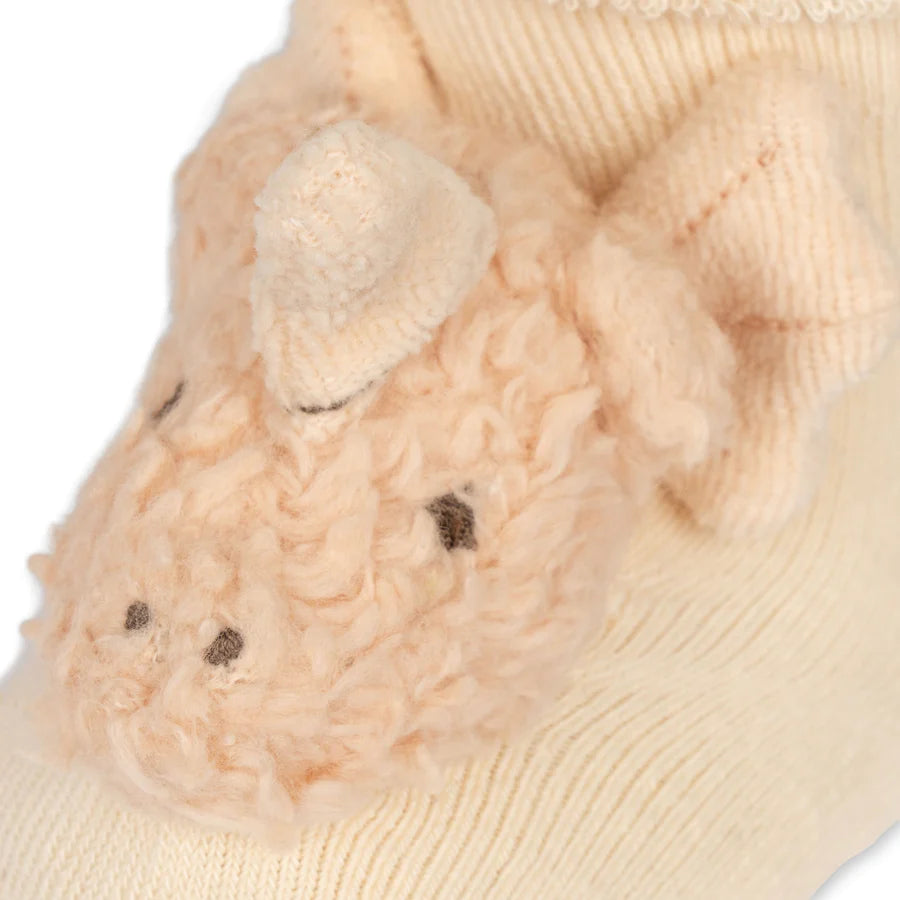 Rassel Einhorn Socken für Babys 2er Set - Geschenk zur Geburt