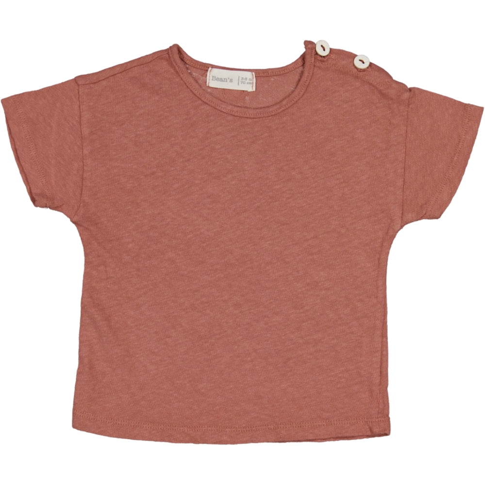 Baumwoll-Leinen T-Shirt Clay