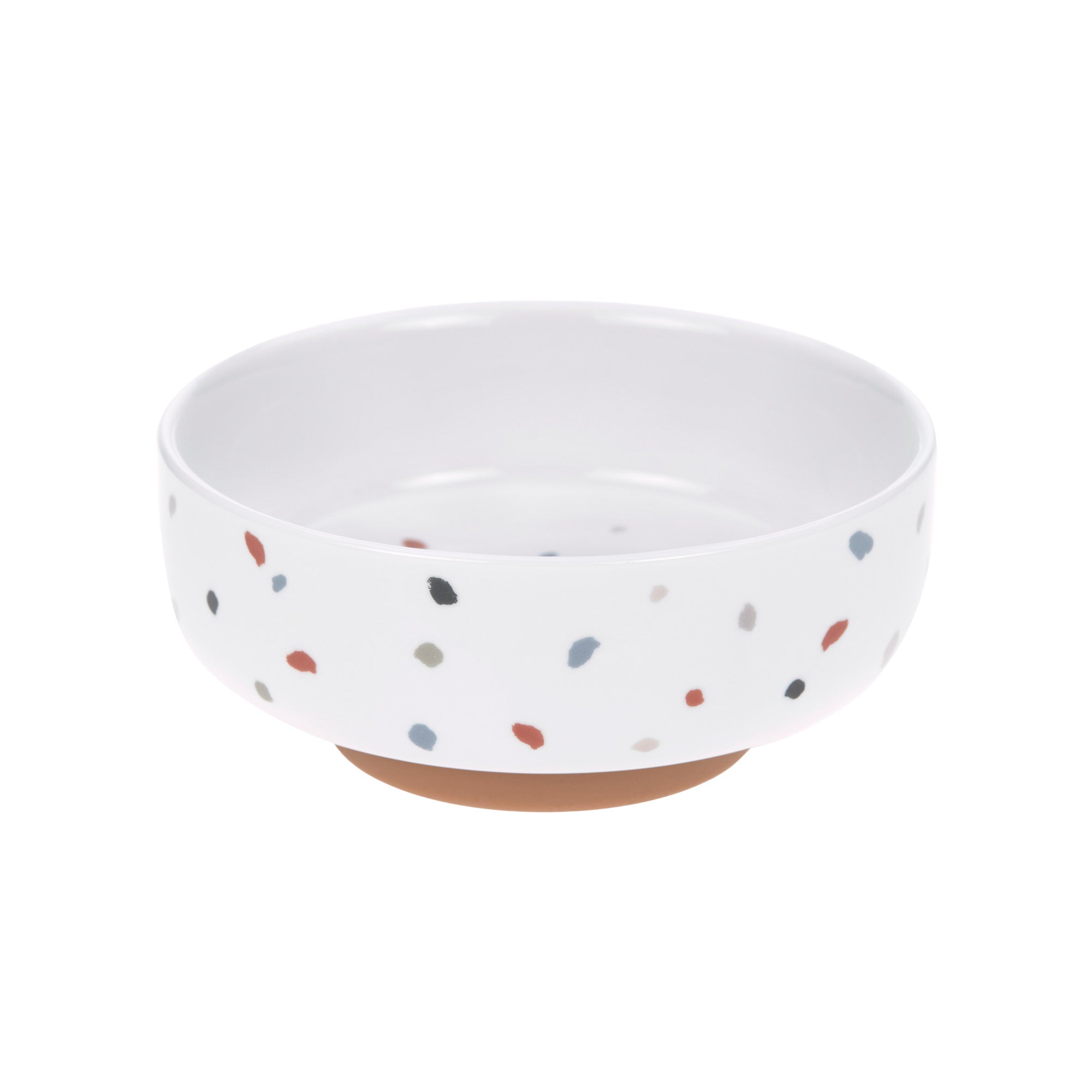 Porcelain children's bowl with silicone ring