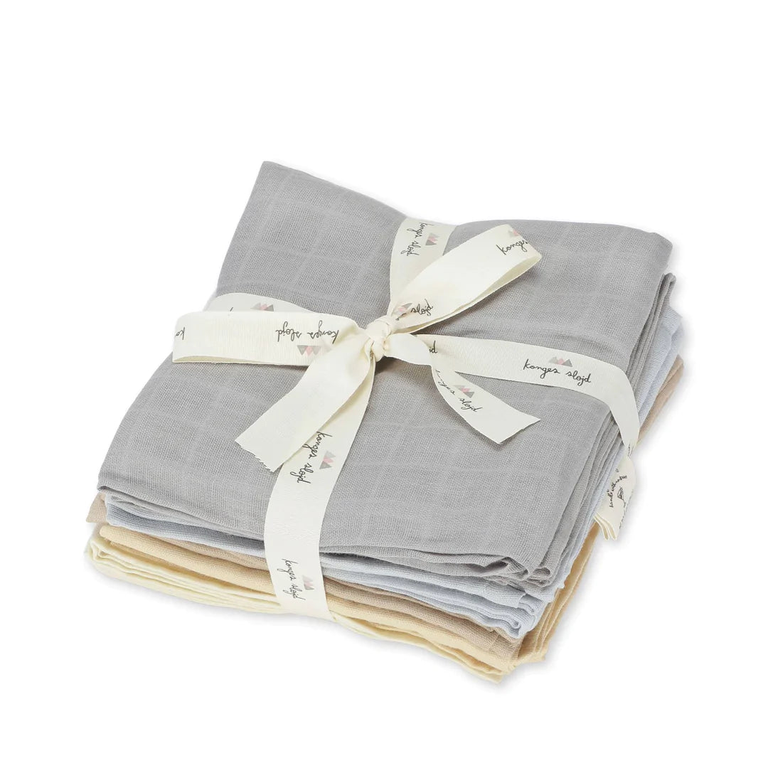 Musselin-Tuch aus Bio-Baumwolle, 65x65cm - 10er Pack