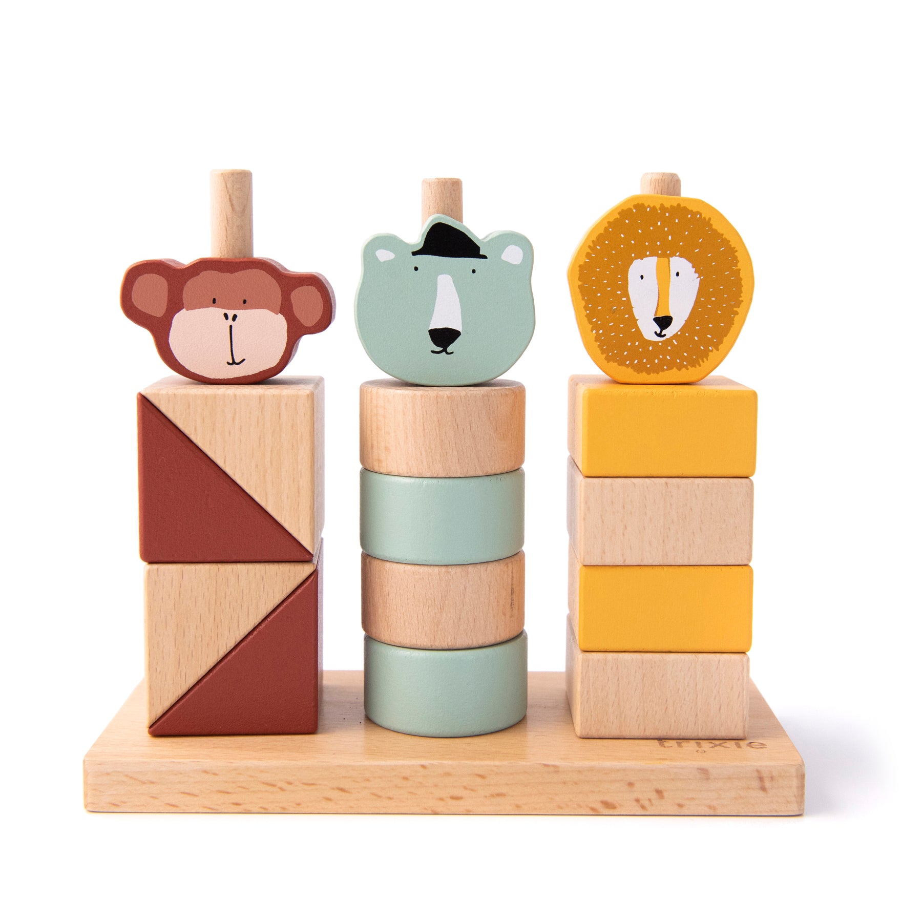 Holzspielzeug Stapelspiel mit Tieren & Formen - FSC©