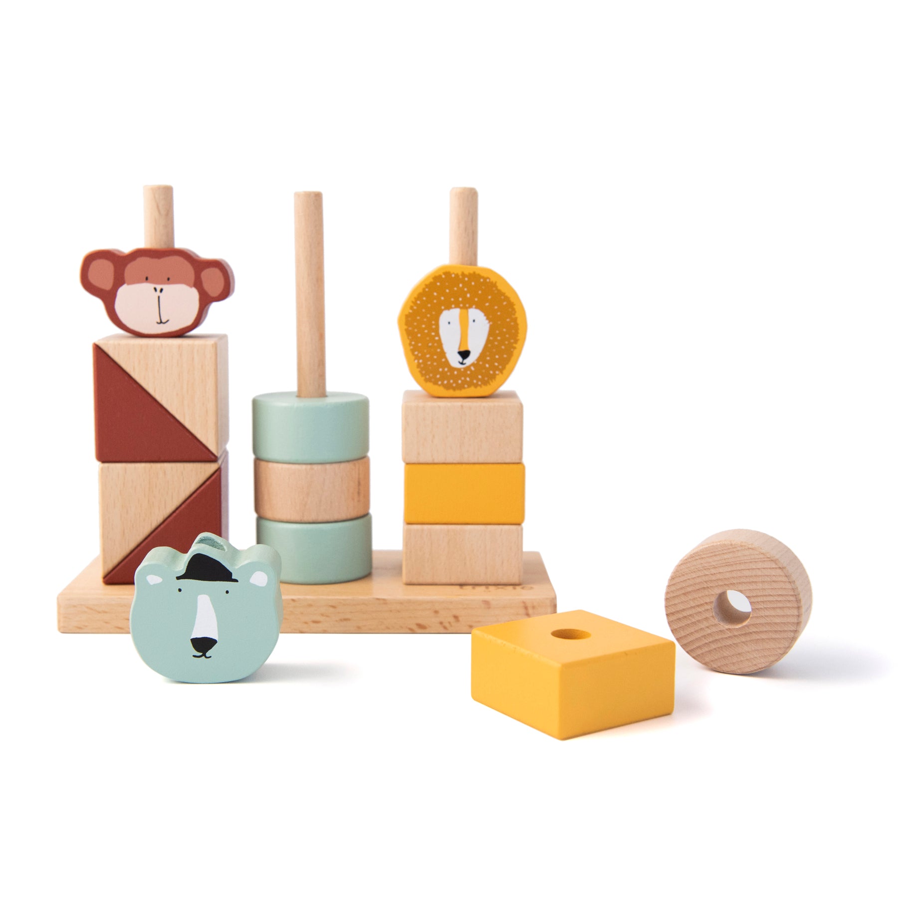 Holzspielzeug Stapelspiel mit Tieren & Formen - FSC©