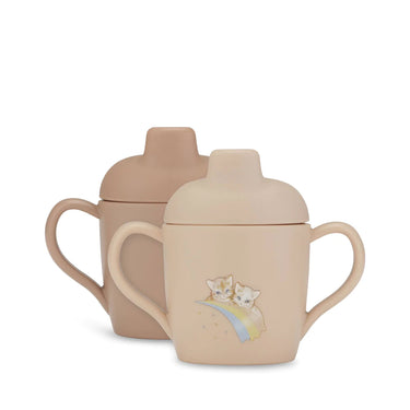 Silikon Schnabeltasse im 2er Set für Kleinkinder, niedliches Design