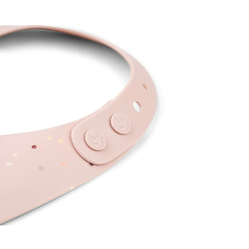 Silikon Lätzchen Konfetti Rosa