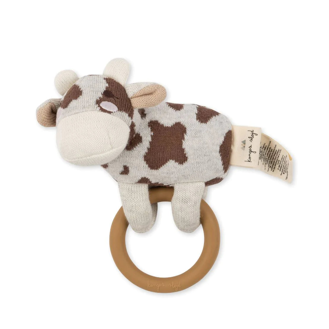 Greifling Kuh Muh aus Bio-Baumwolle mit Silikonring