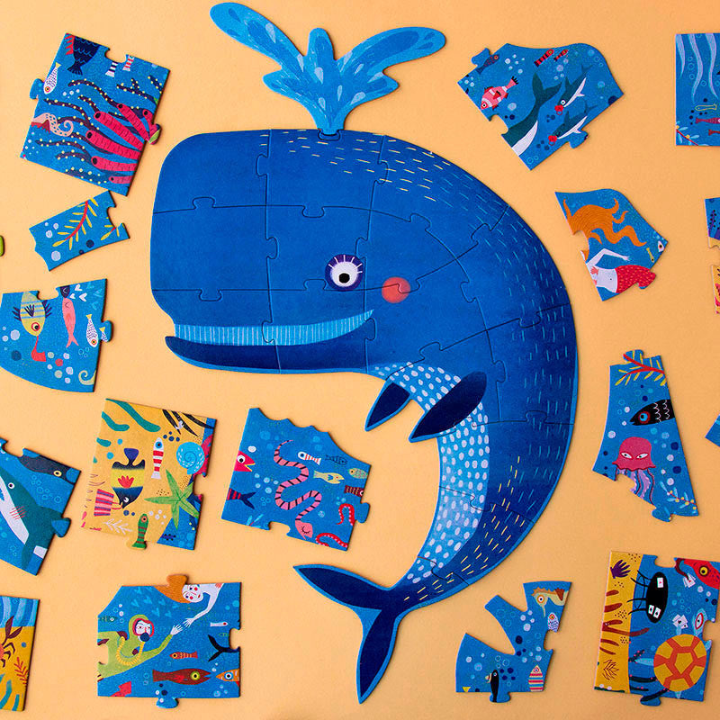 Großes Wal Puzzle / Puzzle "My Big Blue" - 36 Teile