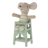 Maileg Hochstuhl für Baby Mäuse - mint